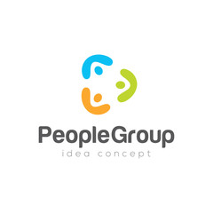 People Concept Logo Design Template