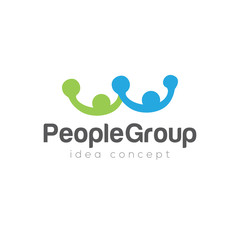 People Concept Logo Design Template