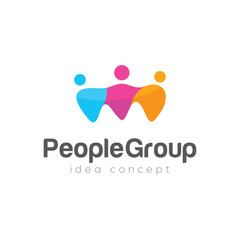 People Concept Logo Design Template