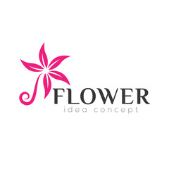 Flower Concept Logo Design Template
