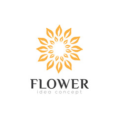 Flower Concept Logo Design Template