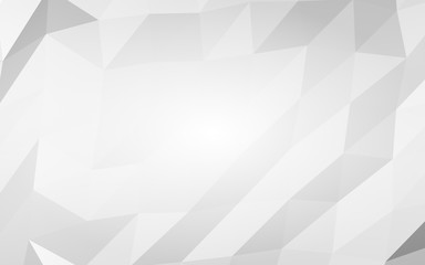 White abstract background. Lowpoly backdrop. Crumpled paper. 3D illustration