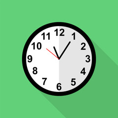 Classic clock icon, Five minutes past eleven o'clock