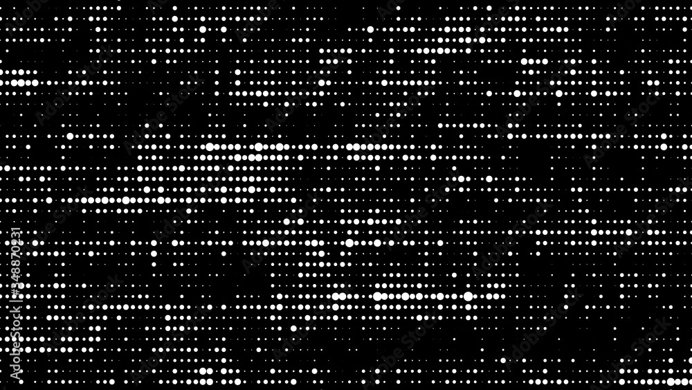 Aufkleber Futuristic dots background. Technology background of many white particles. Vector particle pattern. Artificial intelligence. Big data visualization. Abstract digital design.