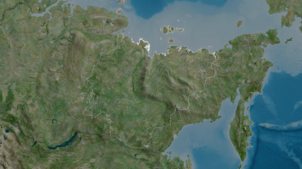 Fototapeta na wymiar Sakha, Russia - outlined. Satellite