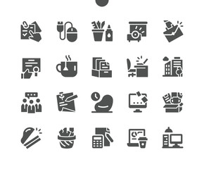 Office Well-crafted Pixel Perfect Vector Solid Icons 30 2x Grid for Web Graphics and Apps. Simple Minimal Pictogram