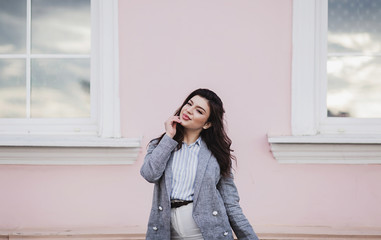 fashion portrait of young stylish woman