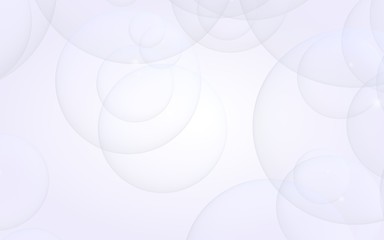 Abstract white background. Backdrop with light transparent bubbles. 3D illustration