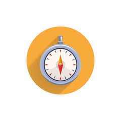 compass colorful flat icon with long shadow. compass flat icon