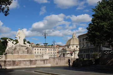 Fototapeta na wymiar Piazza del Popolo rome city center italy 