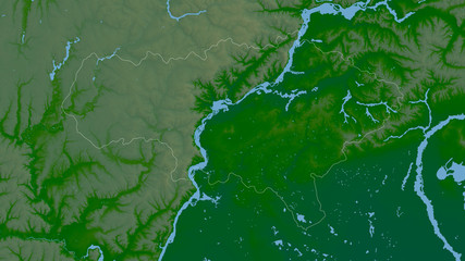 Saratov, Russia - outlined. Physical
