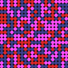 Blue, red and purple circles - seamless pattern. bright colors. Background for posters, banners, business cards, videos, sites and blogs.