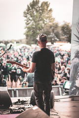 guitarist performing on stage