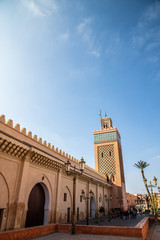 Fototapeta na wymiar view of Moulay El Yazid Mosque, Marrakesh, Morocco