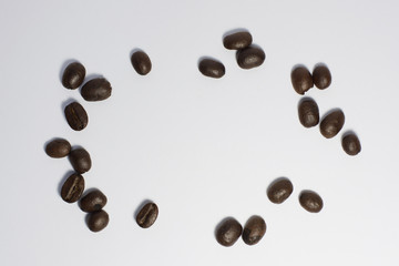 coffee beans on a white background