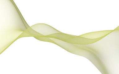 Abstract wave. Scarf. Bright ribbon on white background. Abstract smoke. Raster air background. 3D illustration