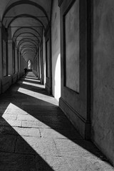 Fototapeta premium corridor arcades in the old city bologna