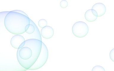 Light blue colored background with purple bubbles. Wallpaper, texture purple balloons. 3D illustration