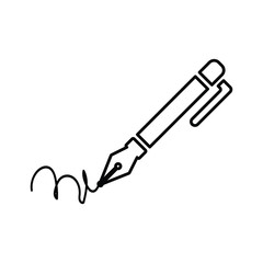 Pen, pencil, write, writing line icon, outline