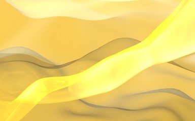 Abstract gold background. Beautiful backdrop with yellow waves.