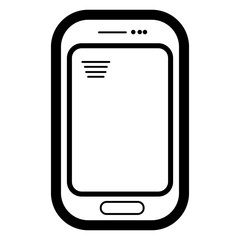 vector isolated mobile phone icon