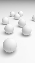 White abstract background. Lowpoly backdrop. Crumpled paper. 3D illustration
