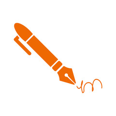 Pen, pencil, write, writing icon, orange color