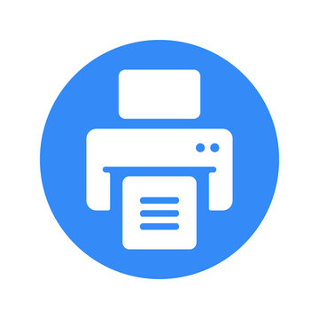 Print Out, Print Files, Printer, Printing, Publish Document Blue Icon