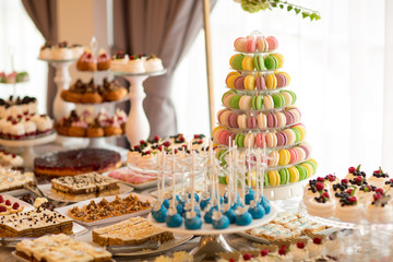 delicious candybar with a lot of sweets