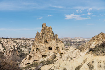 Fototapeta premium Special geological formation in the the Goreme Open-Air Museum, a member of UNESCO World Heritage List since 1984, in Goreme, Cappadocia,Turkey.