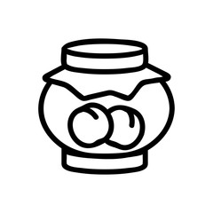 grandma jam icon vector. grandma jam sign. isolated contour symbol illustration