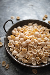 rustic dried italian orecchiette pasta