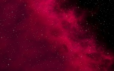 Colorful and beautiful space background. Outer space. Starry outer space texture. Templates, red background. 3D illustration