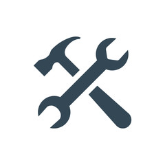 Tools Icon in trendy flat style isolated on white background, repair logo concept 