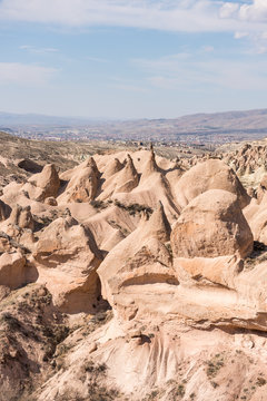 Many different rock formations and small fairy chimneys at Devrent Valley  in Goreme, Cappadocia,Turkey.