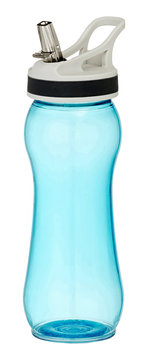 Turquois drinking bottle / flask with clipping path