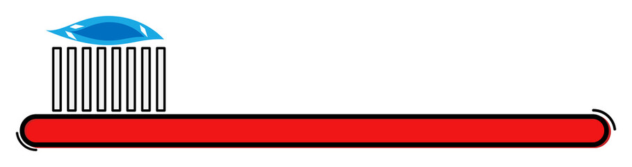 Tooth brush with tooth paste color vector