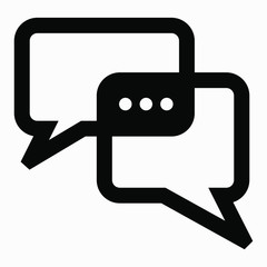 New chat icon. Correspondence between people. Communication in social networks. Illustration of isolated vector sign symbol.