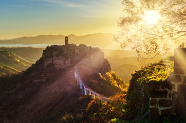 Civita di Bagnoregio, Viterbo, Italy, on sunrise