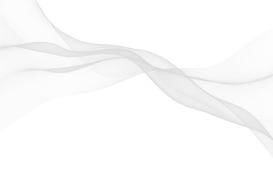 Obraz premium White abstract background. Fluttering white scarf. Waving on wind white fabric. 3D illustration
