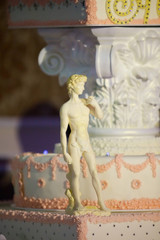 Elegant cake for wedding celebration