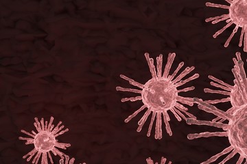 Coronavirus 2019-nCov novel coronavirus concept resposible for asian flu outbreak and coronaviruses influenza as dangerous flu strain cases as a pandemic. Microscope virus close up. 3d rendering.