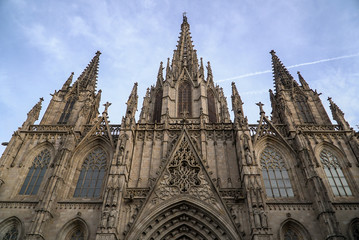 Fototapeta na wymiar Catedral Gotica de Barcelona