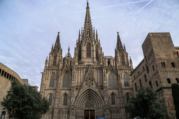 Fototapeta na wymiar Catedral Gotica de Barcelona