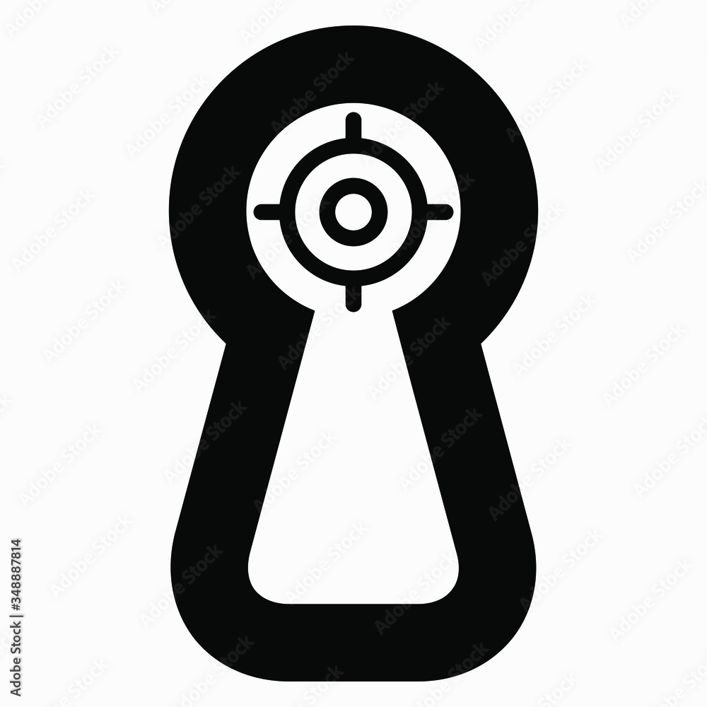 Poster new line icon design for keyhole icon commercial line vector icon for websites and mobile minimalist