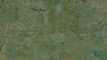 Tyumen', Russia - outlined. Satellite