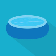 portable swimming pool icon- vector illustration
