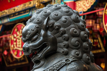 Bronze Dragon by the Main Hall, Wong Tai Sin Temple, Kowloon, Hong Kong