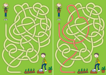 Little gardeners maze