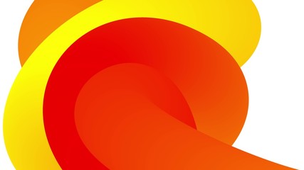 beautiful gradients with shades of red yellow along elegantly twisted line or pipe. Beautiful modern flat design background of liquid gradient